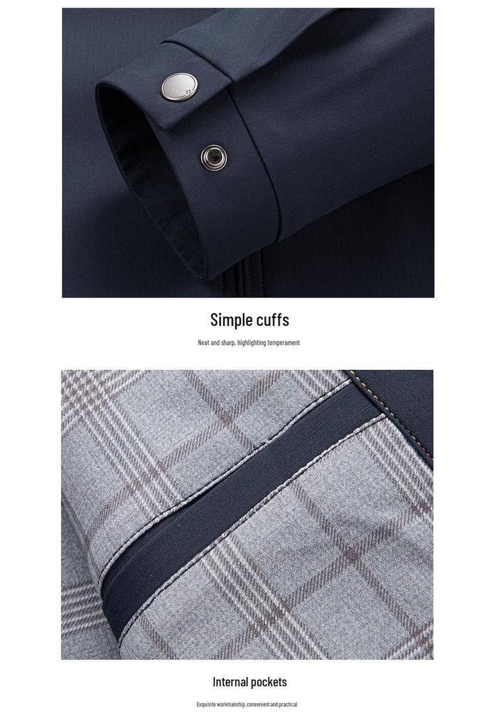 Men's Mid-Age & Senior High-End Casual Lapel Jacket for Spring & Autumn