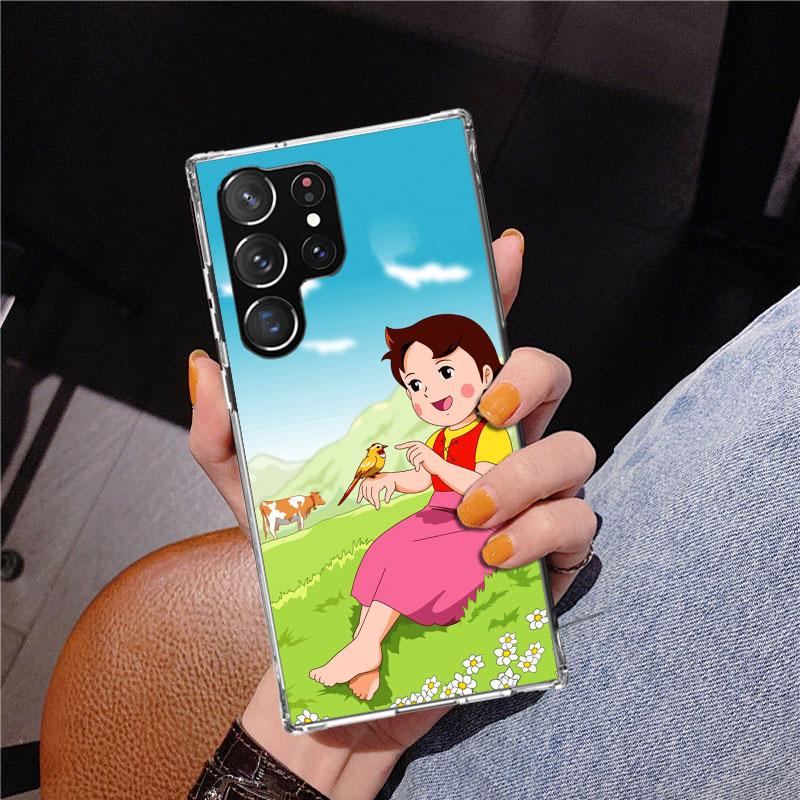 Heidi Cute Cartoon Phnoe Case for Samsung Galaxy S26 S25 Edge S23 S24 Ultra S22 Plus S21 S20 FE Unique Cover Soft Coque Galaxy S