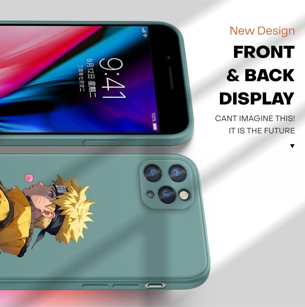 Popular Japanese Anime Phone Case for iPhone 15 14 13 12 11 Samsung Galaxy S23 S22 A52 A52S Soft Full Protection Square Liquid Silicone Cover Cases