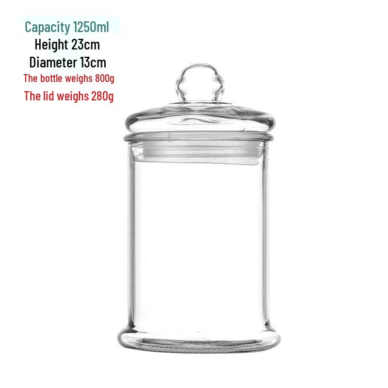 Large Capacity Transparent Moisture-Proof Storage Jar for Dried Fruit, Flower Tea, and Tangerine Peel