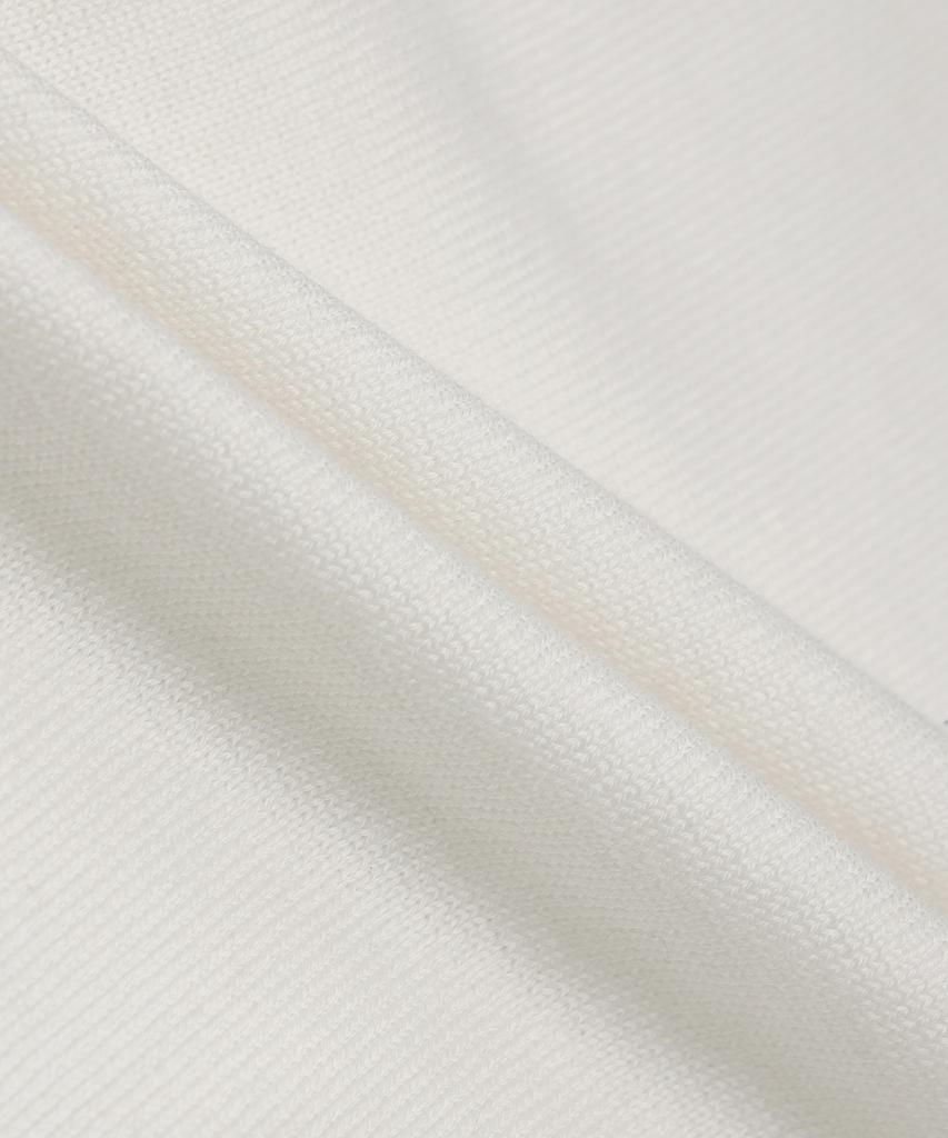247Silijeu Supima Cotton Collar Half Knit White (A Type)