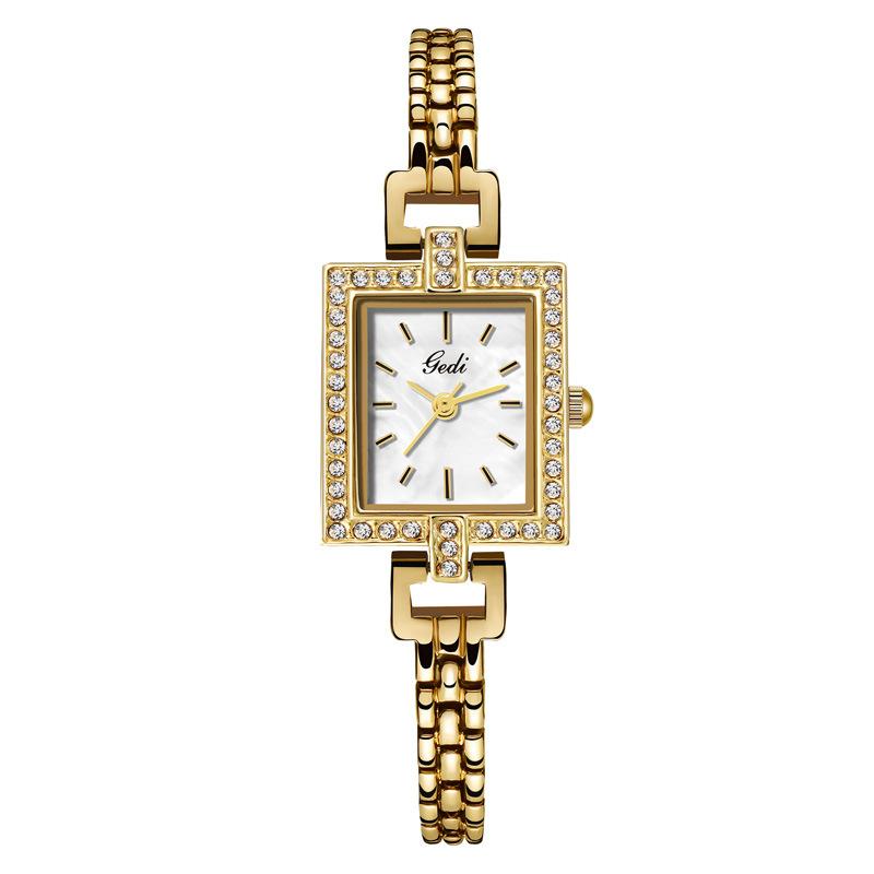 High Value Alloy Bracelet Watch Medieval Small Square Plate Exquisite Quartz Watch Women S Small Light Luxury Waterproof Watch