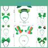 St. St. Patrick's Day Grünes Kleeblatt Haarband Elfenhut Stirnband Set