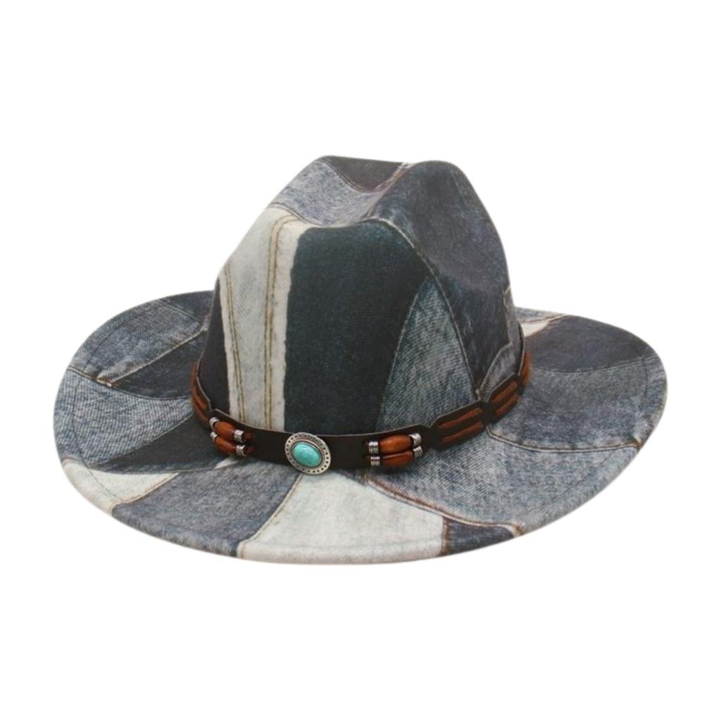 Ethnic Style Street Shot Design Sense Simple Western Travel Vacation Felt Hat Jazz Hat Retro Cowboy Top Hat
