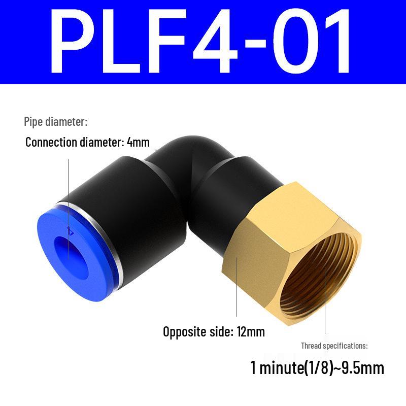 Pneumatischer L-förmiger 90° Luftschlauchverbinder Winkelstück Düse PLF6-01/8-02