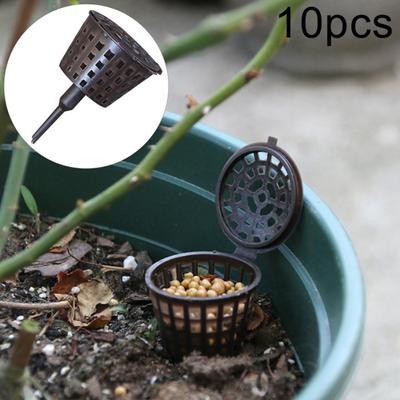 10 Adet Plastik Otomatik Gübre Kutusu Bahçe Kreş Sepeti Bonsai Dikim Aracı