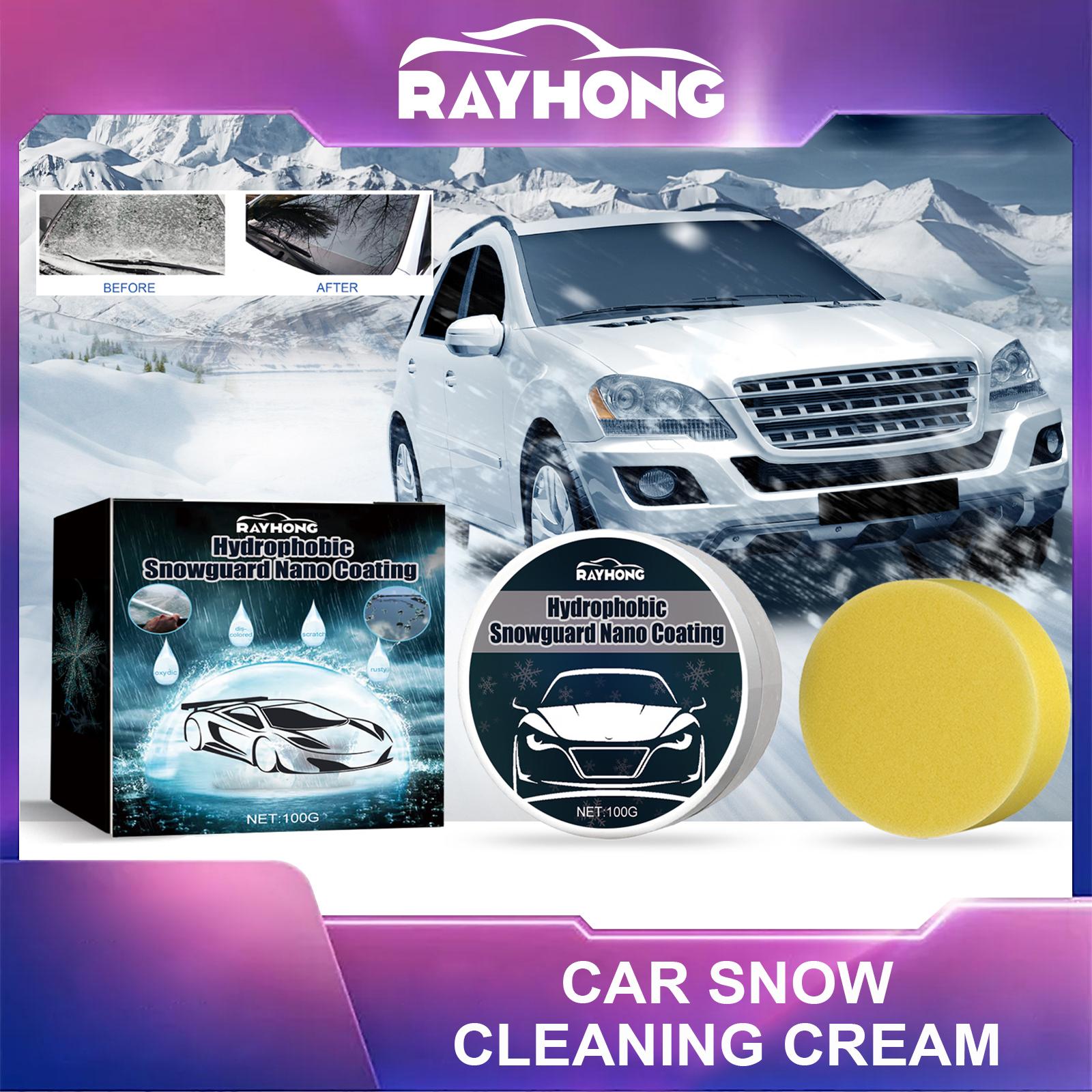

Автомобильный крем Rayhong для удаления и очистки снега для использования в автомобиле. Крем для удаления снега с лобового стекла, против обледенения, против замерзания, для предотвращения запотевания и размораживания окон. 100g＋sponge