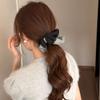 Fashion Double-color Patchwork Hair Bow, Elegant Twisted Hair Tie, Fabric Hair String Accessory