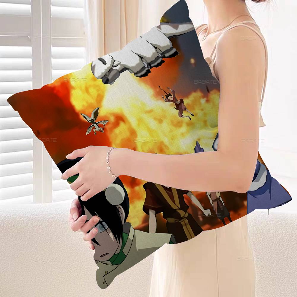 Avatar The Last Airbender Pillow Covers Cartoon Sofa Decorative Home Doublesided Printing Short Plush Cute Cushion Cover