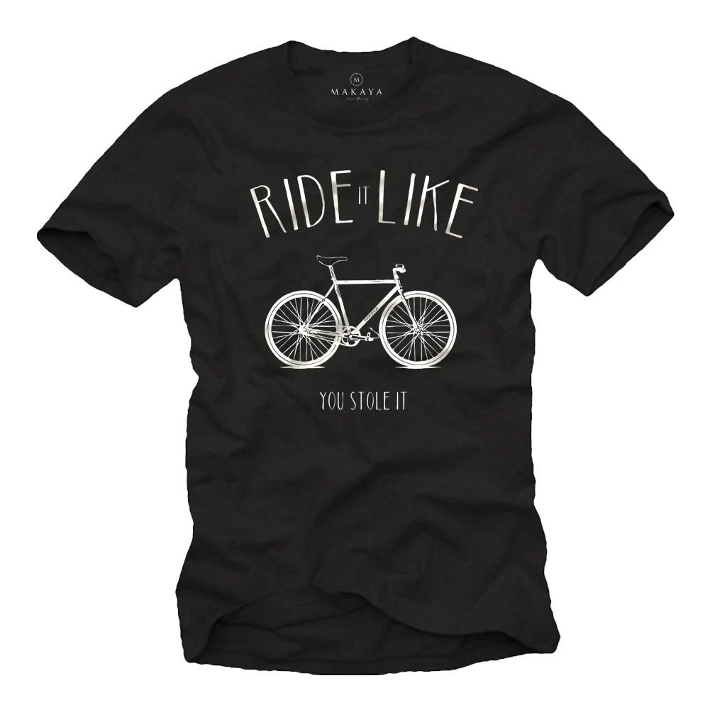RACING BICIYCLE MENS T shirt WITH FIXIE BIKE - SHORT SLEEVE SINGLESPEED TEE XL