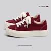 Burgundy Canvas Shoes Spring and Summer New Breathable Student Shoes Casual Board Shoes Campus