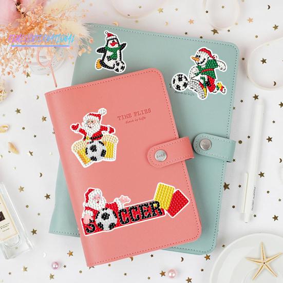 1 Set Strass-Malaufkleber, breite Anwendung, umweltfreundliche Weihnachts-Fußball-Malaufkleber