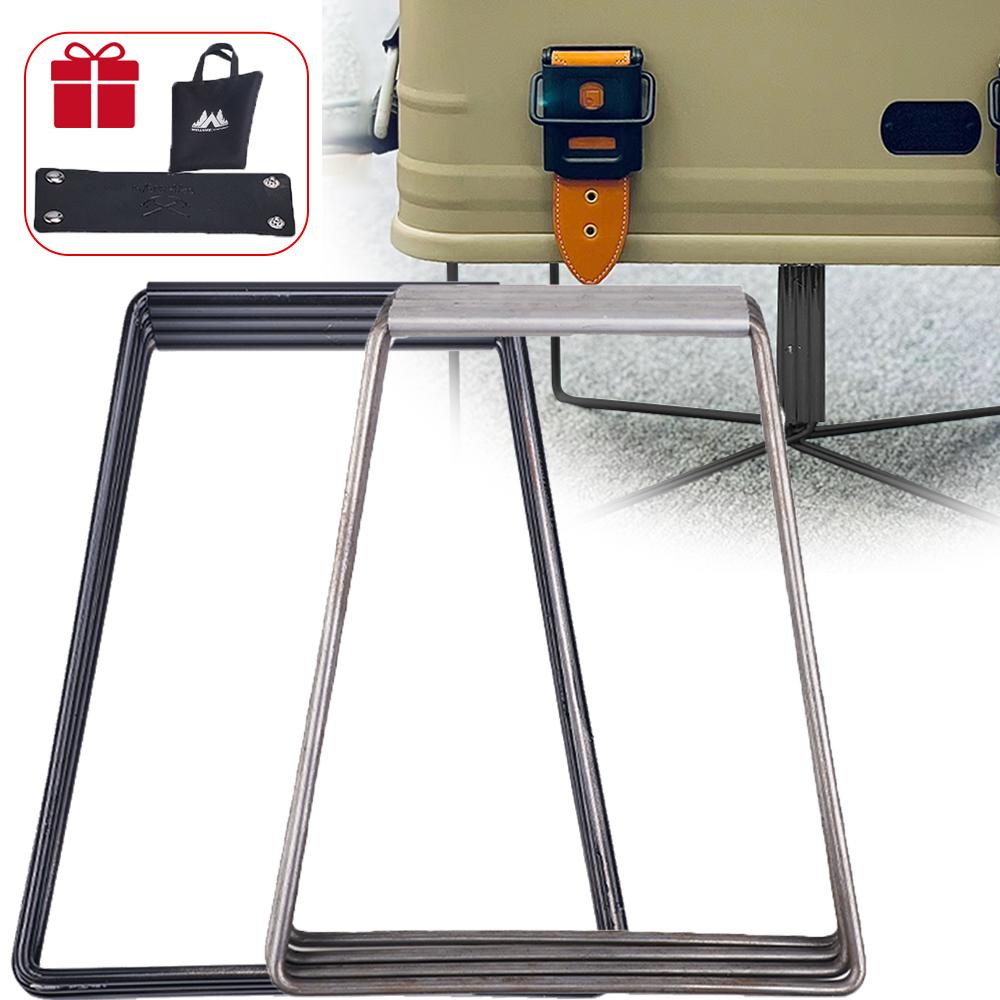 Aluminum Alloy Box Stand Outdoor Organizer Box Upgrade Folding Stand Steel Storage Box Bracket Camping Storage Boxes Shelves