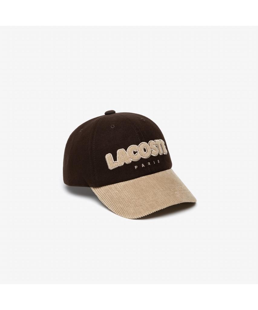 LACOSTE Men'S Corduroy Lettering Patch Ball Cap Rk413E-55N Skb