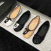 Xiaoxiang doppeltes C flache Sohle einzelne Schuhe Rautenmuster 2020 neu Sommer Ballerinas flache Öffnung flacher Boden hohe Platte