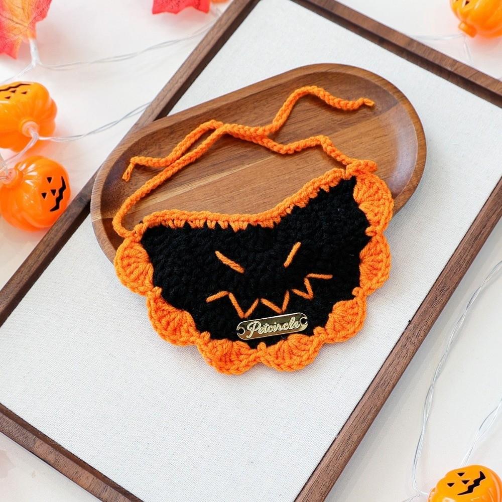 Adjustable Strap Pet Scarf Washable Cat Knitted Scarf Cartoon Pet Accessories  for Pet Decoration