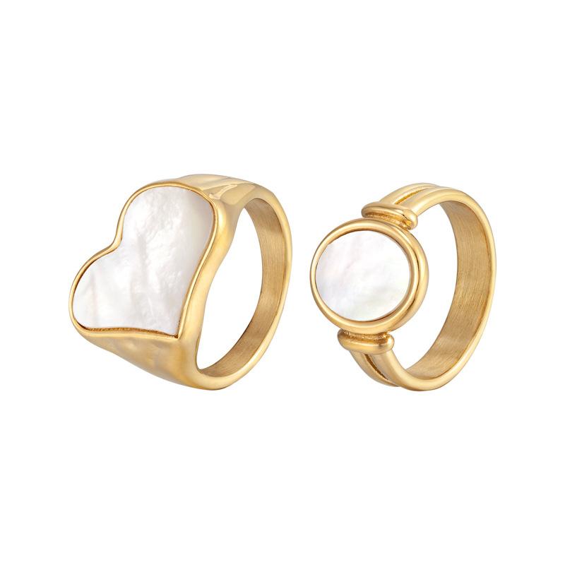 Titanium Steel Fritillary Ring Women's Ins Wind Roman Curved Ring Oval Jewelry