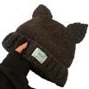Cats Ear Knitted Hat Women Snow Hat for Girl Snow Skiing Cycling Winter Crochet Snow Hat for Women Outdoor Activity