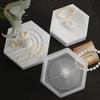 Gypsum Cement Coaster Mold: Hexagonal, Round, U-shaped, Striped Jewelry Display Silicone Mold