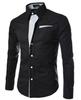 2023 Striped Multi-Color Slim Fit Men's Long Sleeve Shirt
