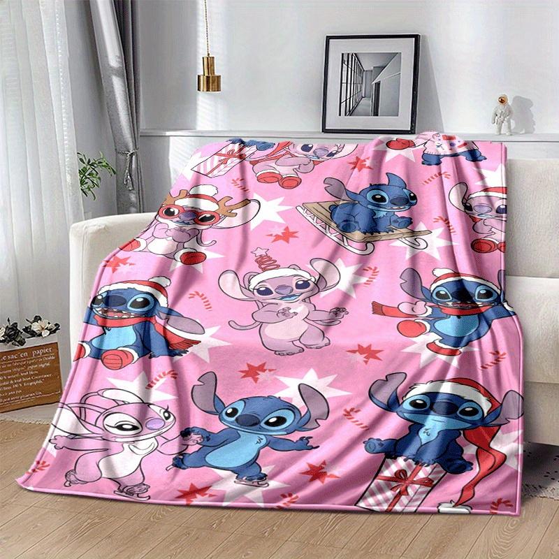 1pc Stitch Printing Blanket - Soft, All-Season Throw for Living Room, Beroom,Personalize Gift with Aorable Cartoon Esign