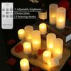 Rechargeable Tea Light Candles with Remote Realistic Flameless Flickering Tealight Electronic Candles for Halloween Christmas