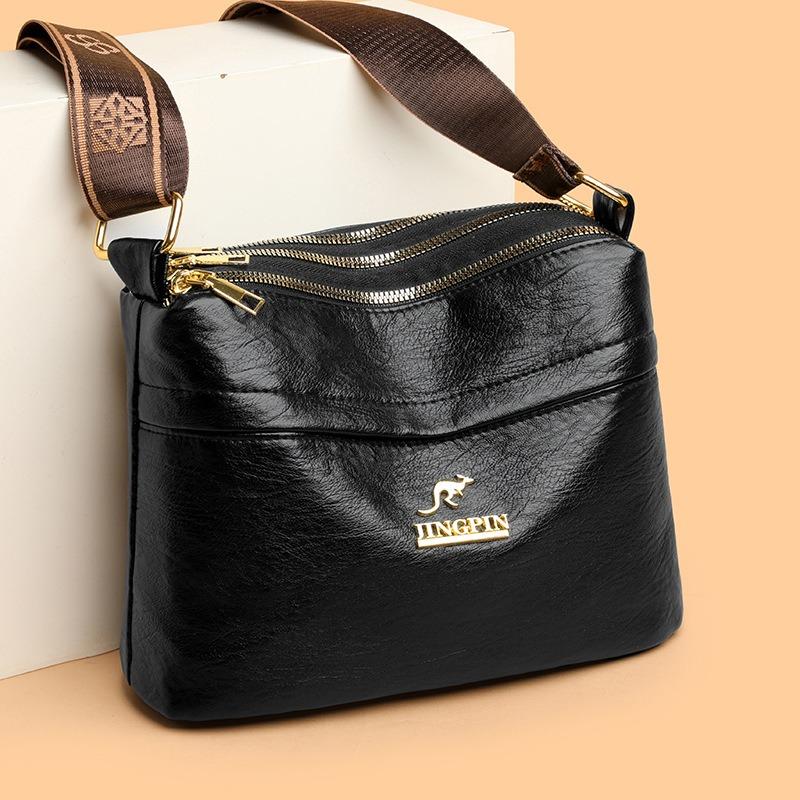 New Women's Bag Large Capacity Fashionable Multi-compartment Messenger Bag Casual Versatile Simple Shoulder Bag