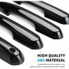 Upgraded Snap-On Door Handle Cover Compatible For -2024 2025 Toyota Rav4 Accessories For Highlander -2024 2025 No Adhesive Black Handle Protectors