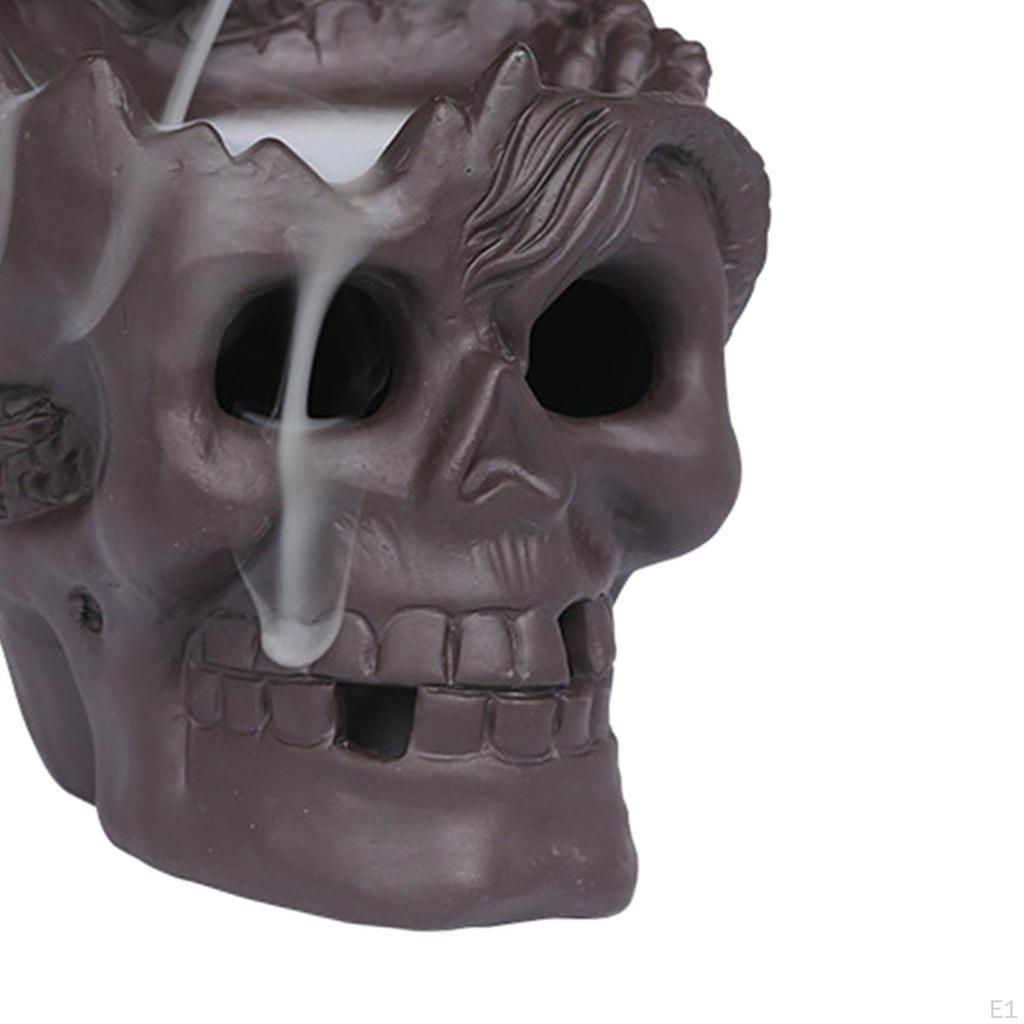 Brandende Gotische Rookfontein Rookkanaal Houder Kegel Schedel Waterval voor Kantoor Zen Meditatie Decor