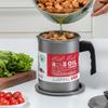 Japanese Style Storage Oil Tank Stainless Steel Grease Container Grease Keeper Lard Can  Household