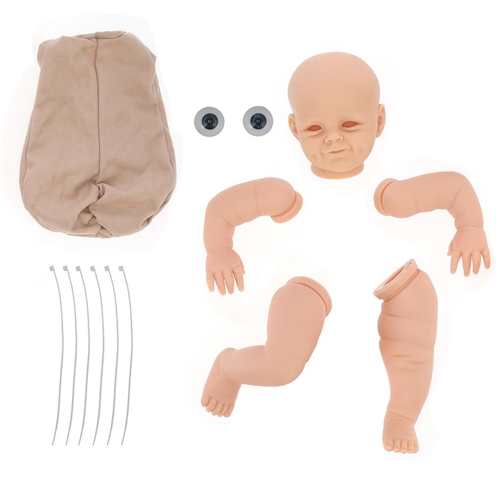 21in Reborn Doll Kits Vinyl Lifelike Doll Parts Sweet Soft Face Limbs DIY Reborn Doll