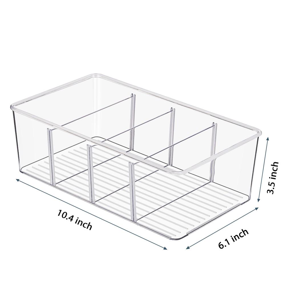 Clear Student Desktop Makeup & Sundries Organizer with Lid