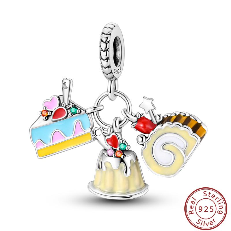 Copper Strawberry Pineapple Avocado Fruit Dessert Series Sweet Charms Beads 3Mm Diy Gift Fine Jewelry