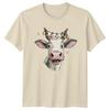 Cow Animals Christmas Holiday Lights Unisexs Unisexs Graphic Tee