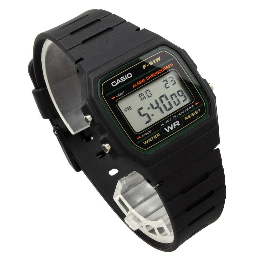 Casio Quartz Wristwatch F-91W-3 Unisex Black