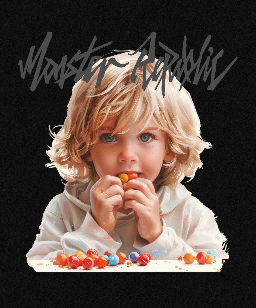 MONSTER REPUBLIC Happy Kaiden Vivid T-Shirt Black