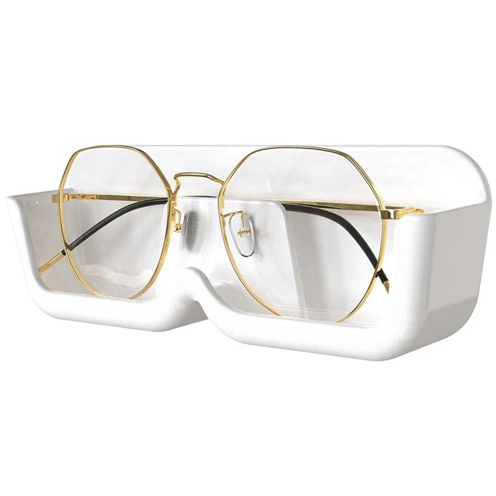 Wall Mounted Glasses Organizer, No Drill Sunglasses Display Rack, Decorative Storage Holder for Eyeglasses & Home Dec