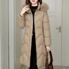 Winter Women's Jackets Hooded Loose Thick Warm Long Parkas Middle Age Female Coat
