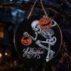 Halloween Wooden Hanging Decor for Party, Home, Garden and Yard - Rustic Wooden Hanging Ornaments for Holiday Decoration