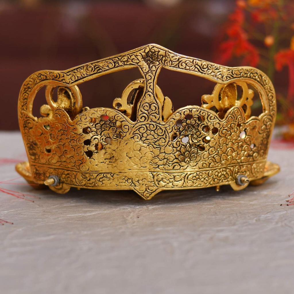 Laxmi Ganesh Saraswati Idol Diya Oil Lamp Deepak - Metal Lakshmi Ganesha Showpiece Statue - Traditional Diya for Diwali Puja - Diwali Home