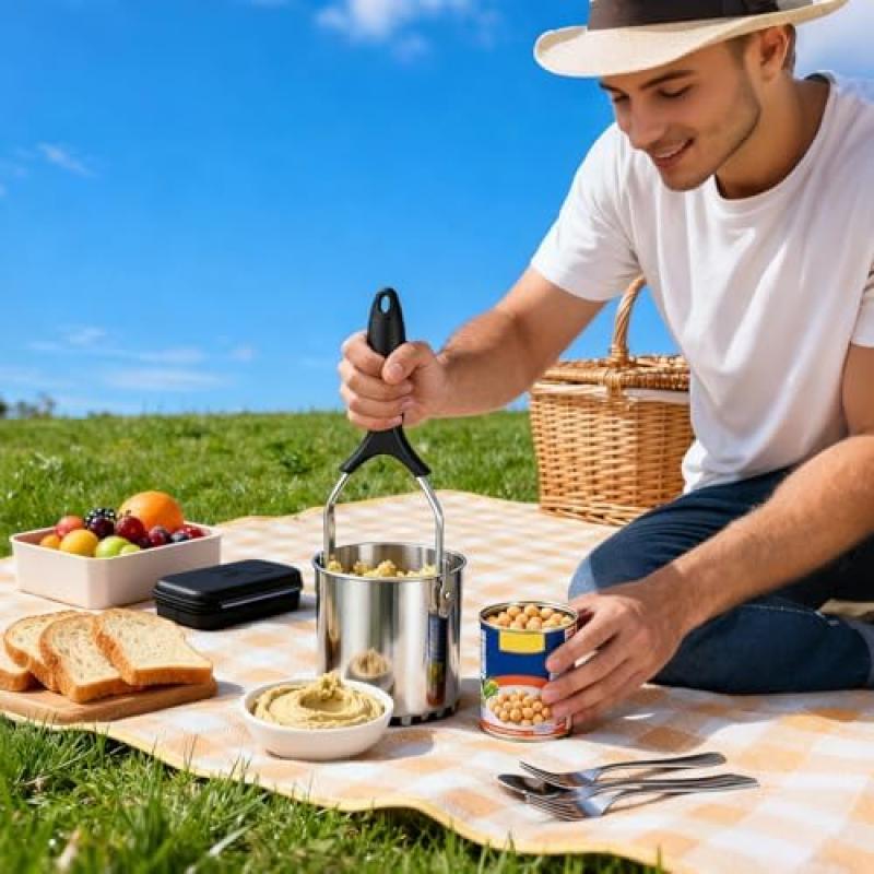 Kartoffelpüree Manual Stainless Steel Kitchen Masher Multi-Purpose Food Crusher Tool for Avocado Potato Pumpkin Carrot Home Kitchen Essential