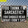 Funny Wooden Plaque Sign Are You Being Sarcastic? Rustic Wood Plank Art 5.85x7.8 Inch Sarcastic Wall Decor for Home Porch
