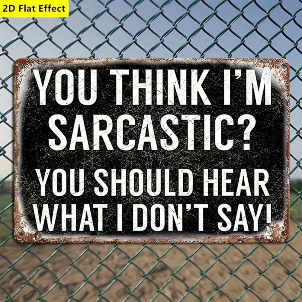 Funny Wooden Plaque Sign Are You Being Sarcastic? Rustic Wood Plank Art 5.85x7.8 Inch Sarcastic Wall Decor for Home Porch