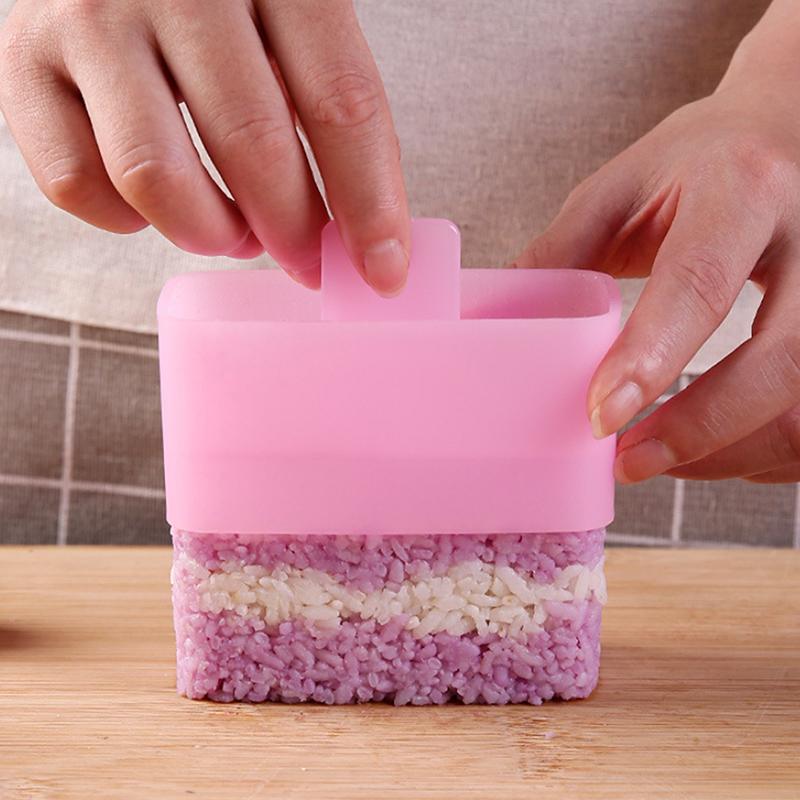 1 Set Triangular Plastic Sushi Rice Ball Maker Mould Onigiri Mold Set Kitchen Gadgets Stuff Transparent Bento Accessories