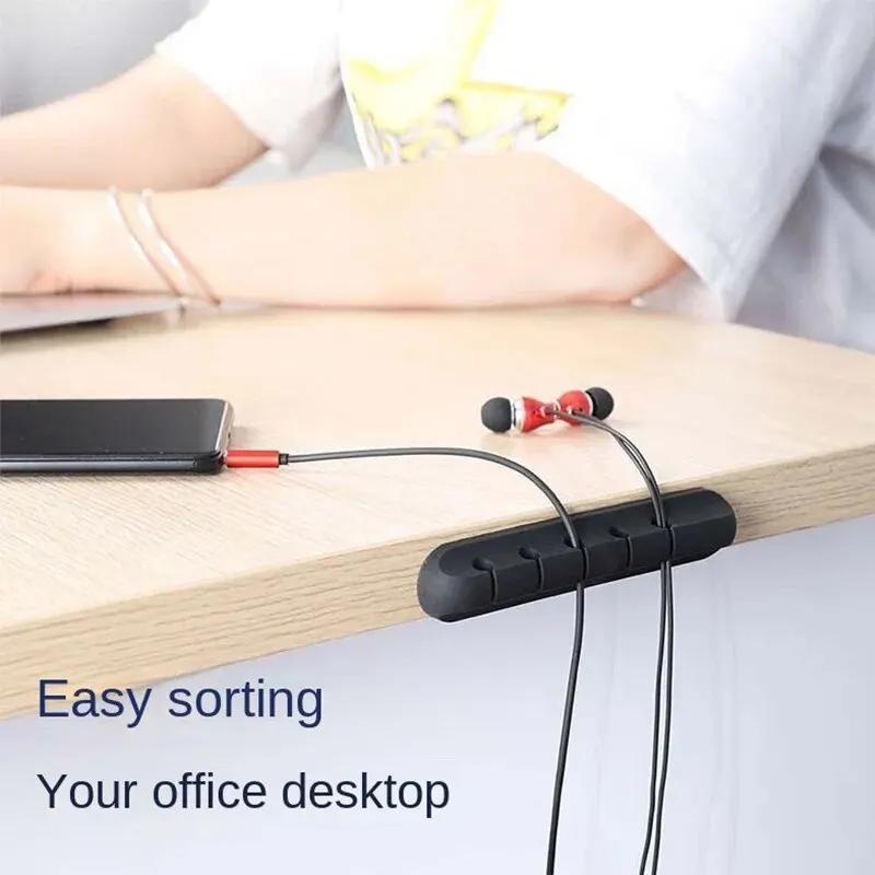 Selbstklebende Netzkabel Kabelmanager Feste Spannfutter Stecker Maus Kabel Headset Wickler Handy Datenkabel Karte Silikon Desktop