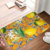 Colorful Songbird Branch Watercolor Painting Print Anti Slip Entrance Doormat Nature Wildlife Front Entry Floor Mat