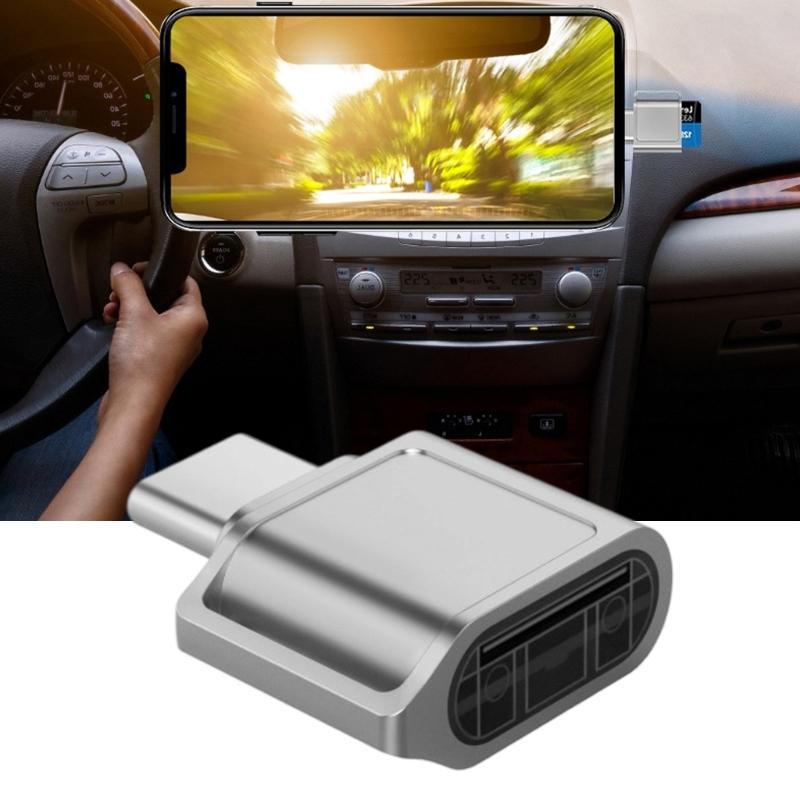 Aluminum USB Type C Memory Card Adapter Small Designs Travel Friendly Tiny Adapter Suitable for Mobile Devices