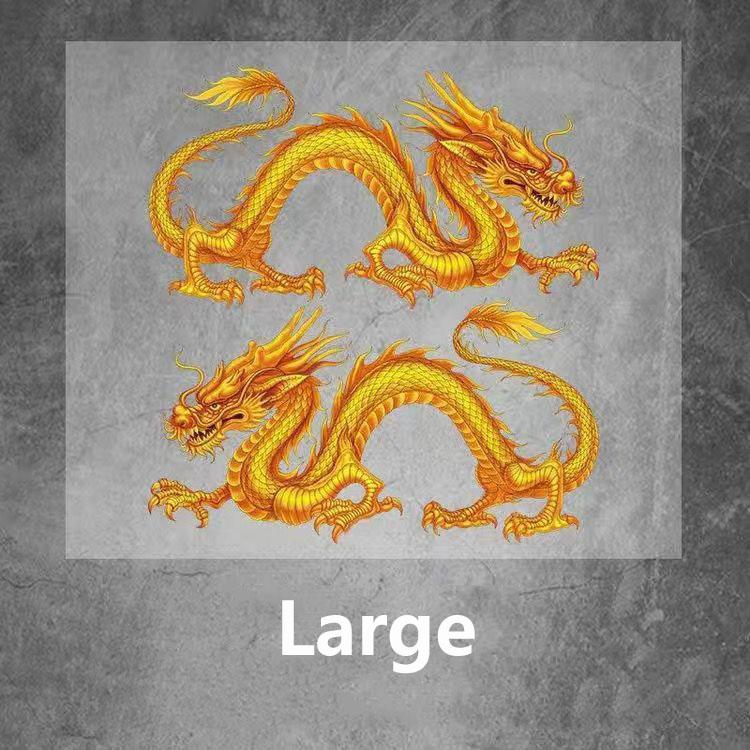 1 Paar modische, personalisierte Autoaufkleber, göttliche Drachenaufkleber, kreative dekorative Aufkleber für Autotür und Stoßstange, 3D-Drachenmuster
