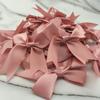 (50 Pcs/pack) 85*85mm Fresh Pink Ribbon Bows Small Size Satin Ribbon Bow Flower Craft Decoration Handwork DIY Party Decoration