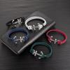 Waterproof Anchor Bracelets Men Double Strand Nautical Survival Rope Bracelet for Women Stainless Steel Navy Sport Buckle